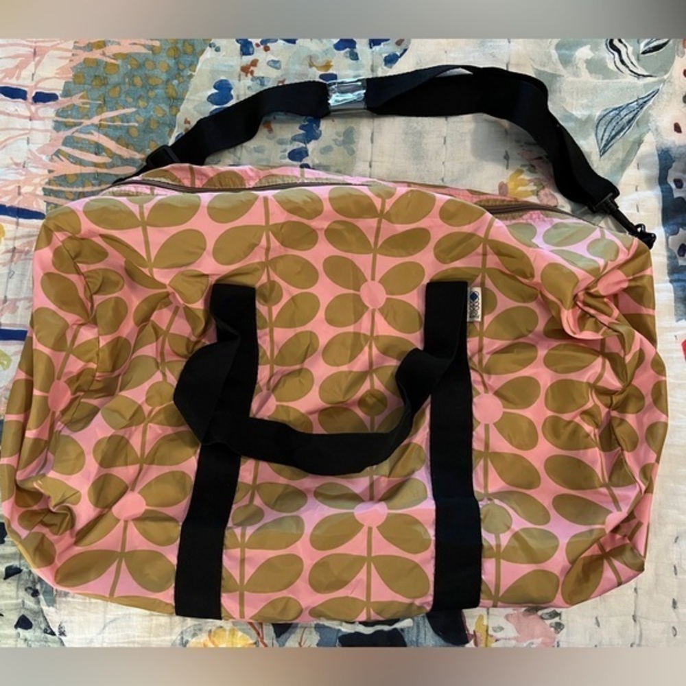 ORLA KIELY Sixties Stem Print Packaway Kit Duffel Bag BNWT